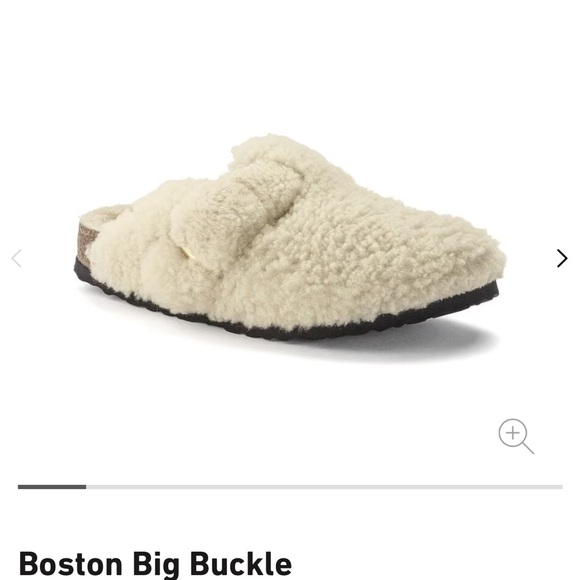 COPY - Boston Big Buckle Birkenstocks 
Shearling - Teddy Eggshell - Picture 1 of 8